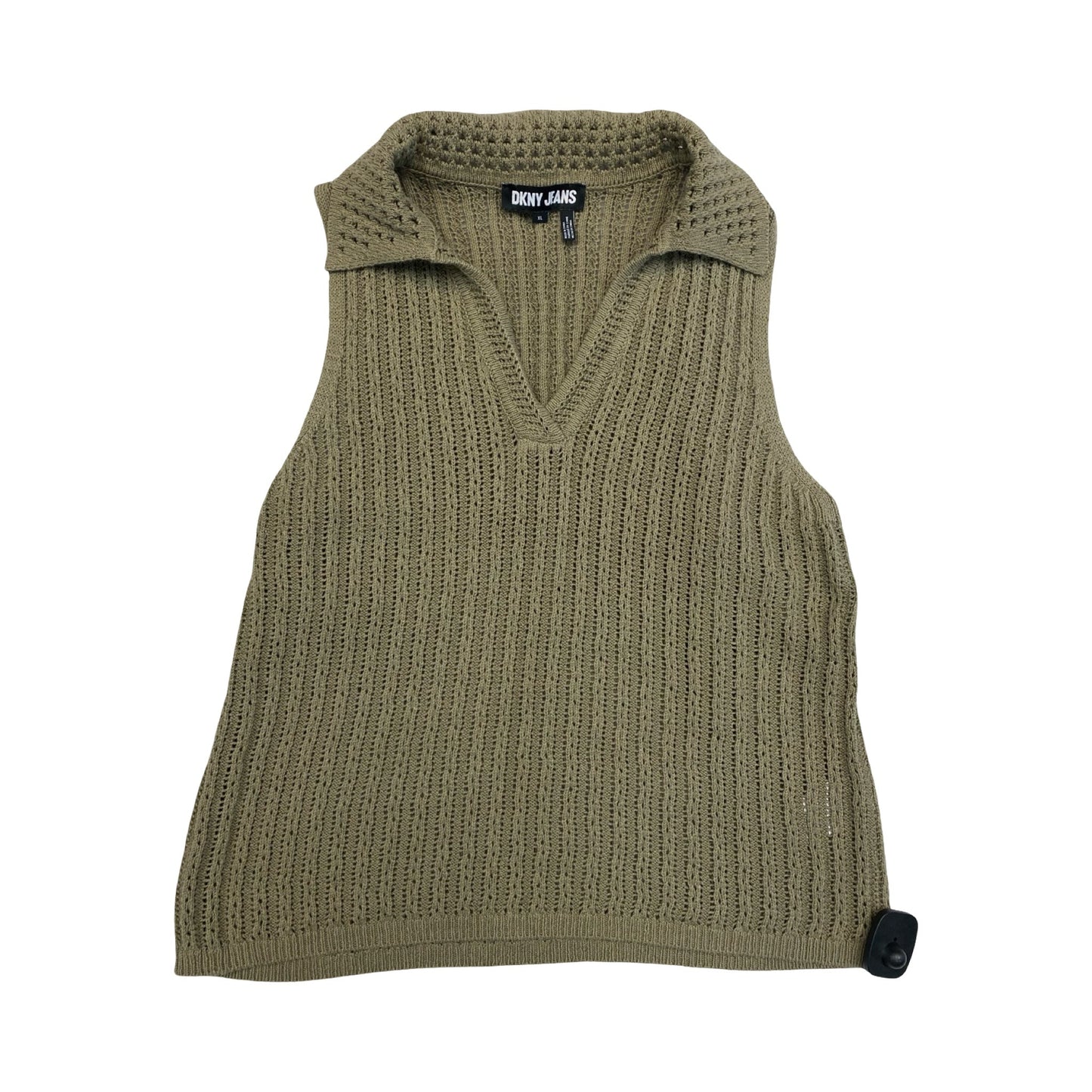 Top Sleeveless By Dkny In Green, Size:Xl
