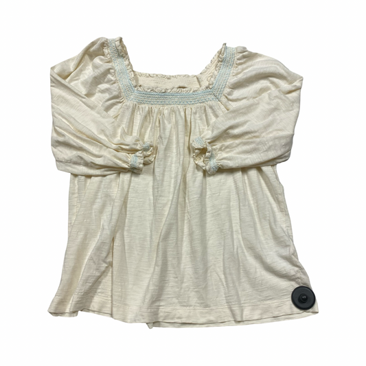 Top 3/4 Sleeve By Style And Company In Cream, Size:L