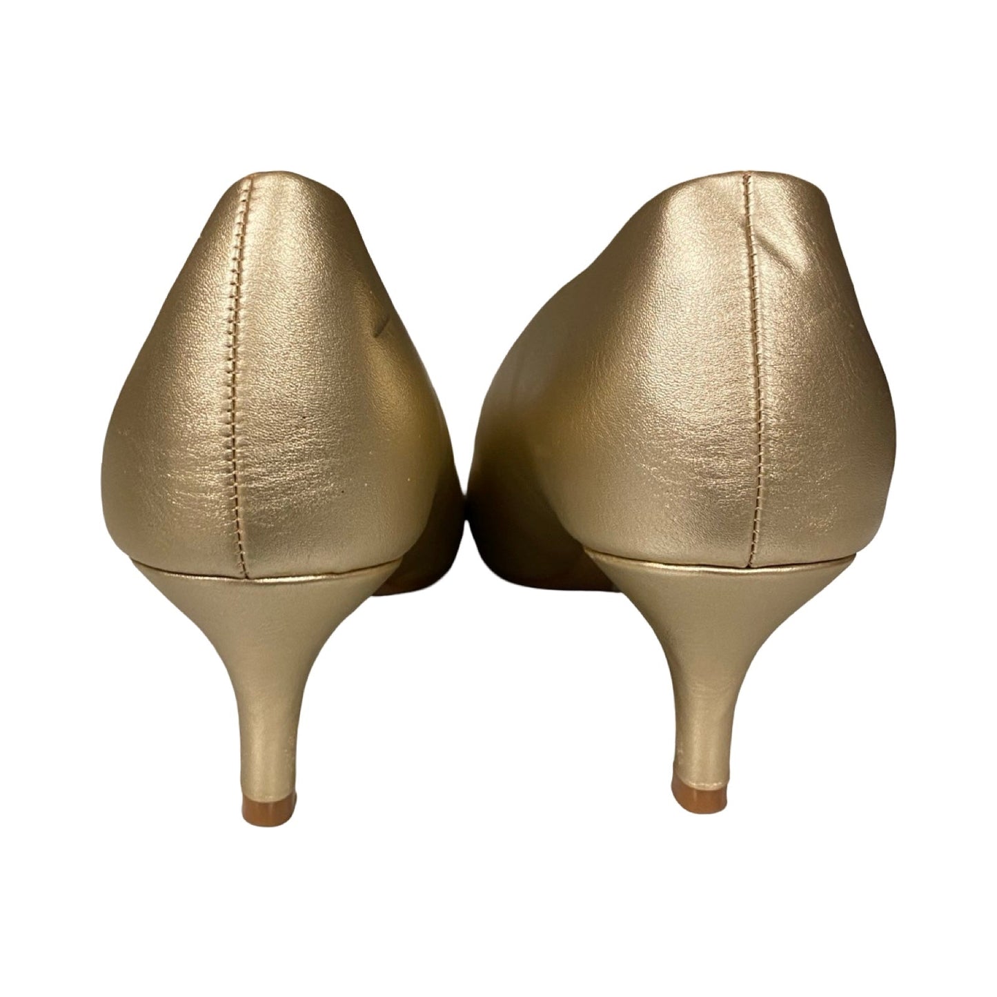Shoes Heels Kitten By Cmc In Gold, Size:10