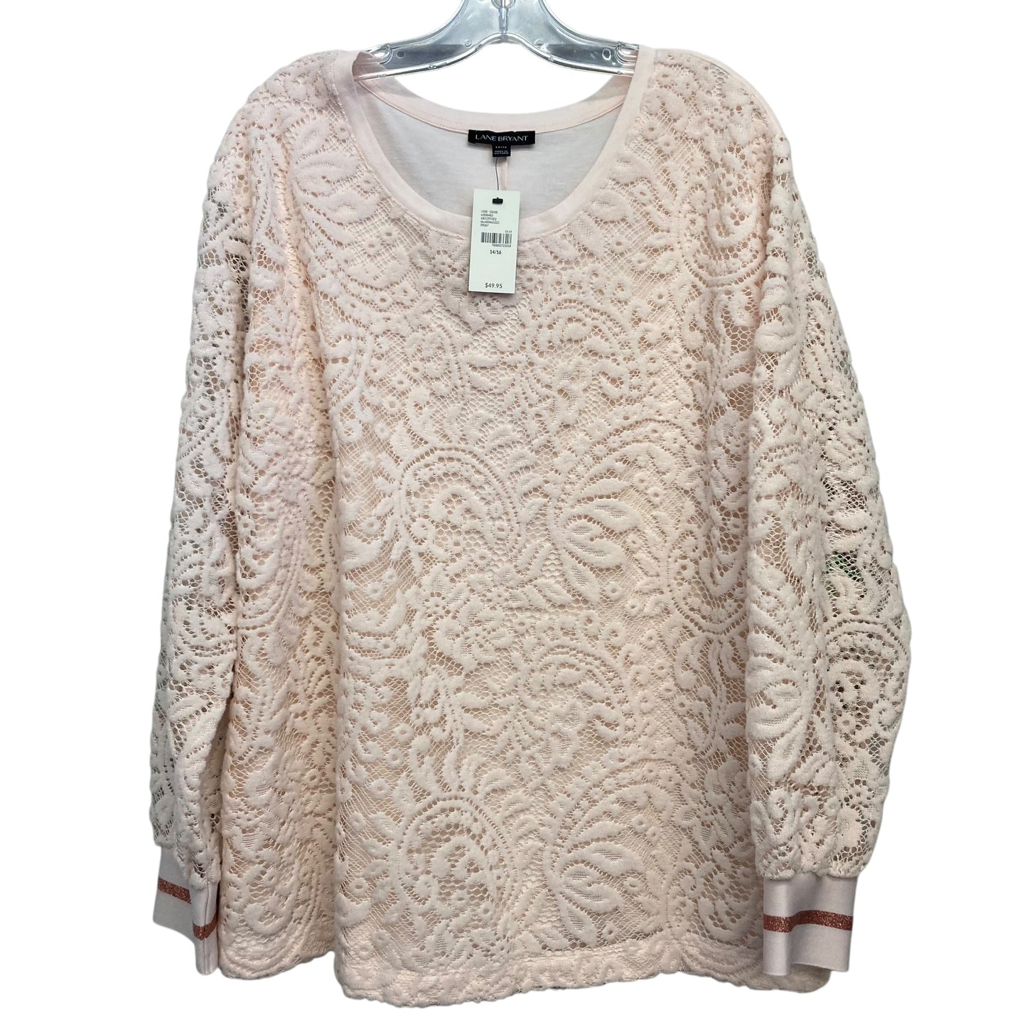 Top Ls By Lane Bryant In Peach, Size:Xl