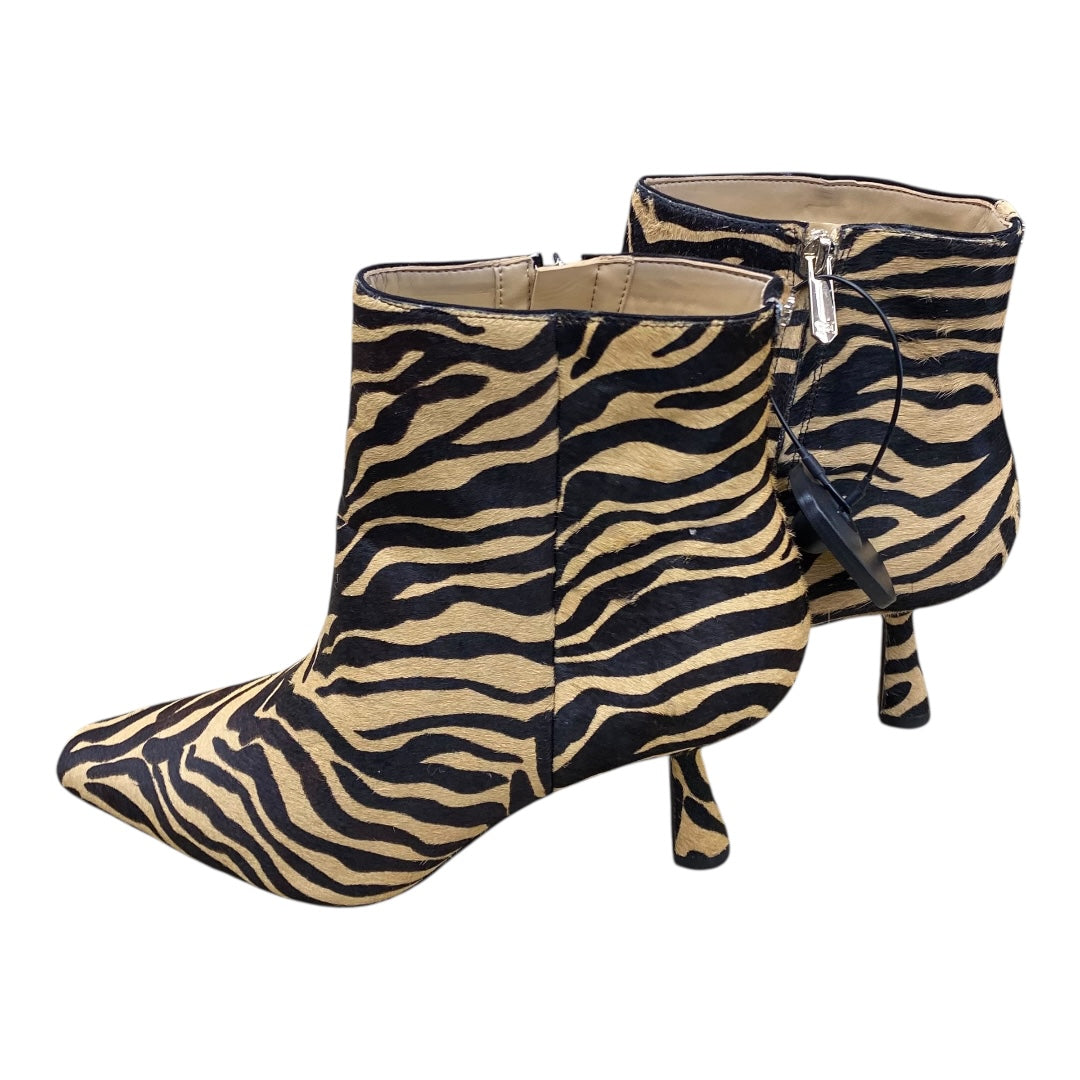 Boots Ankle Heels By Sam Edelman In Animal Print, Size:8.5