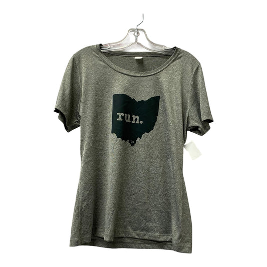 Athletic Top Ss By ladies In Grey, Size:M