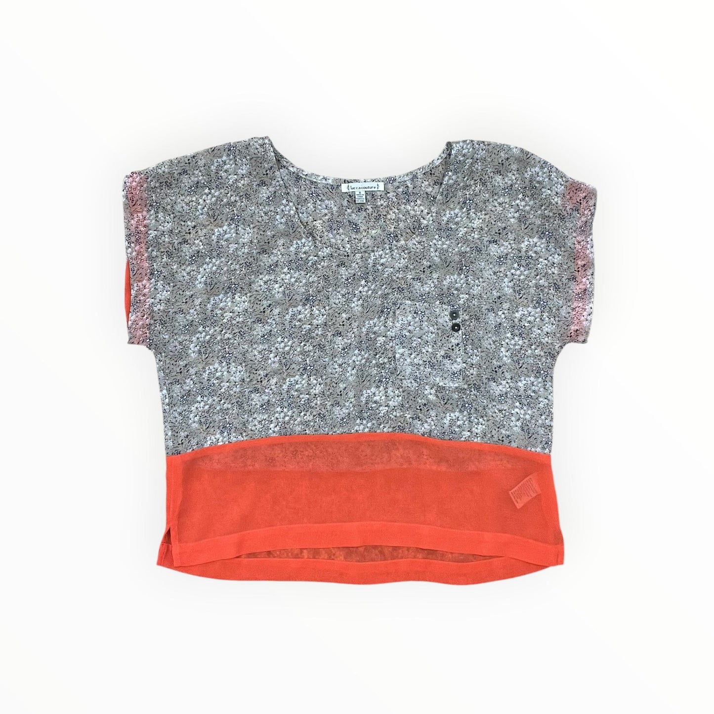 Top Ss By Lucca Couture In Orange & Tan, Size:S