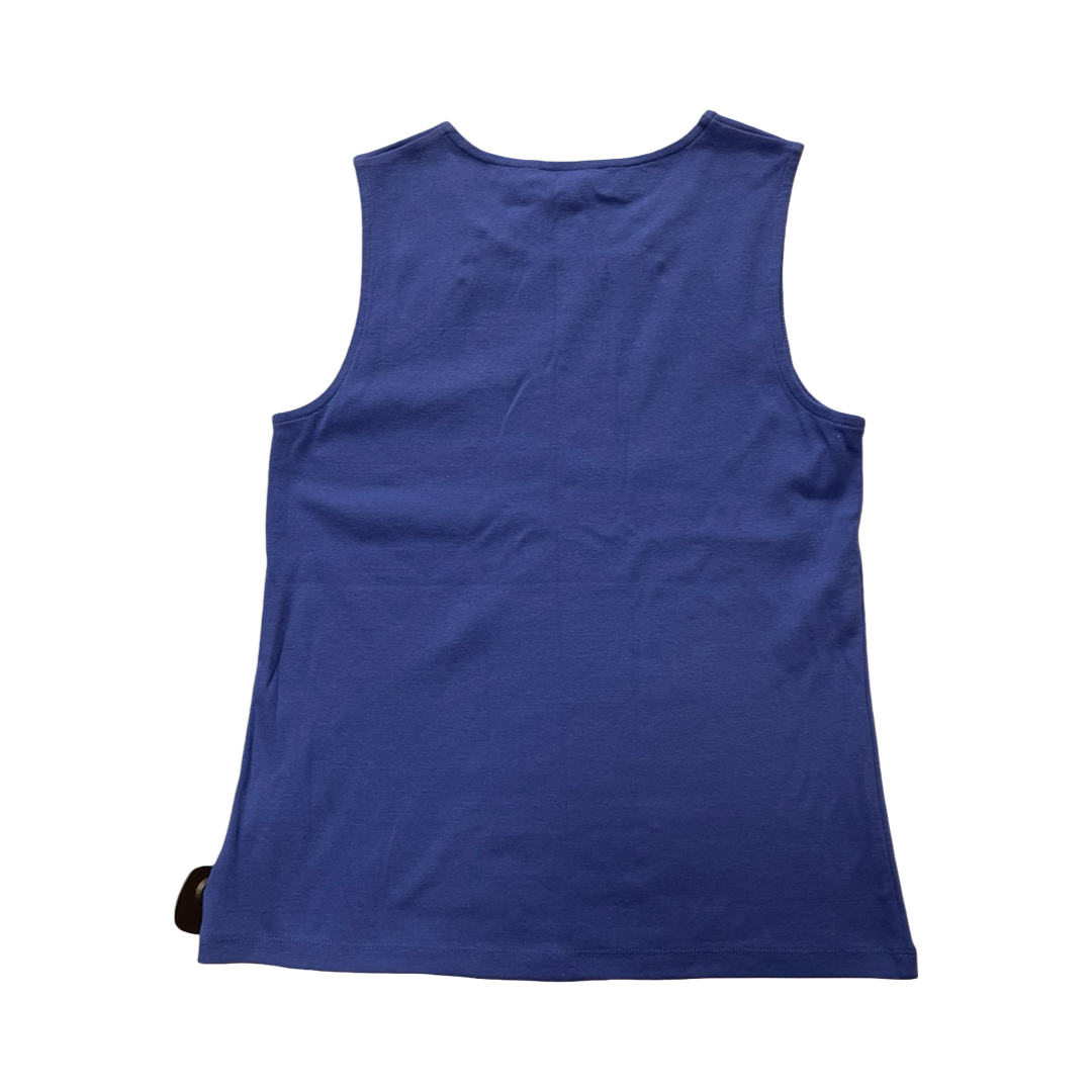 Top Sleeveless By Rafaella In Blue, Size:L