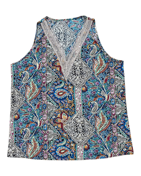Top Sleeveless By Clothes Mentor In Multi, Size:2X