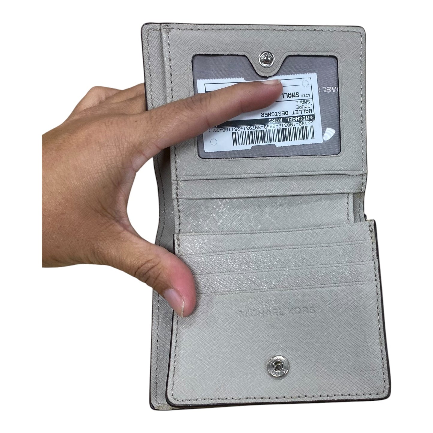 Wallet Designer By Michael Kors In Taupe, Size:Small