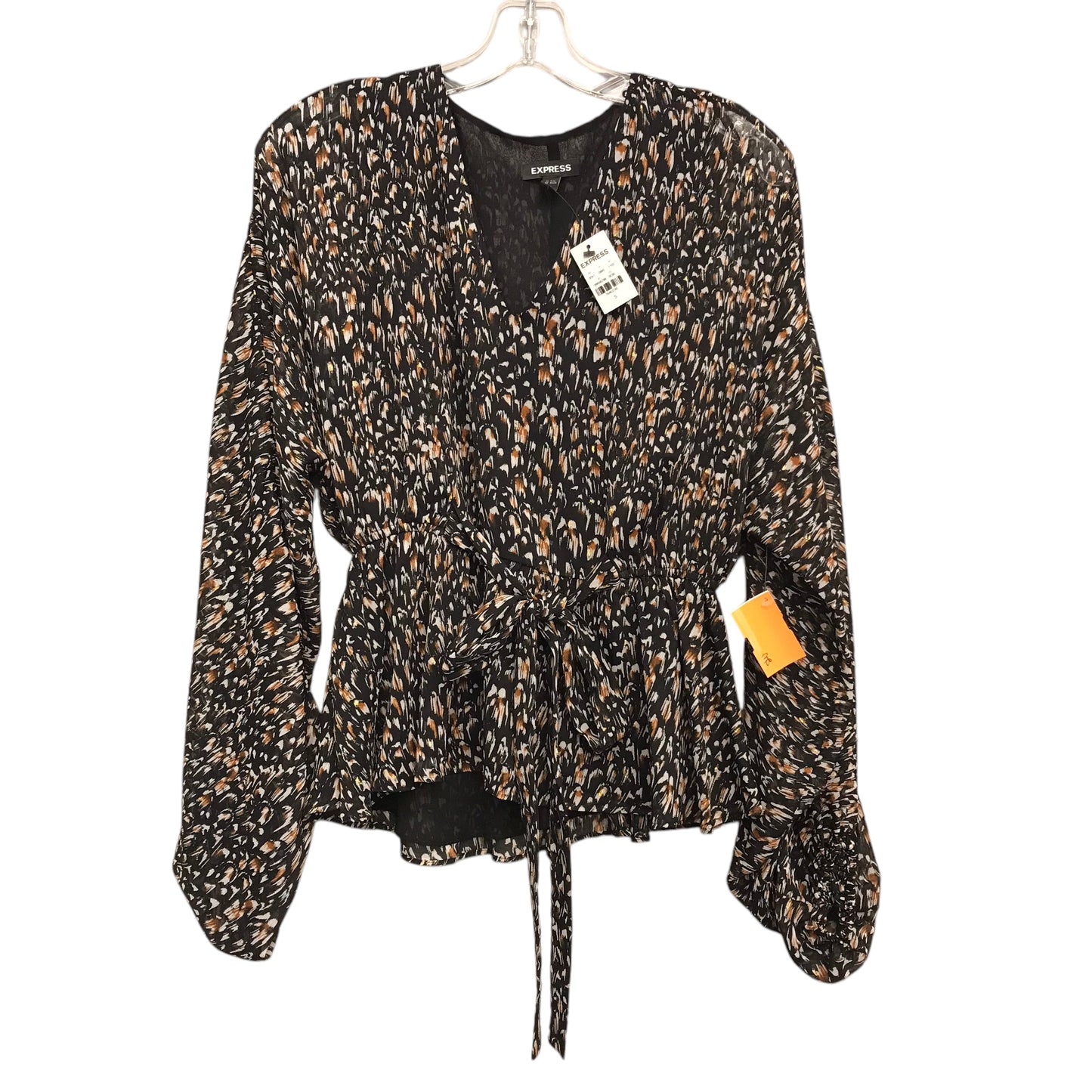 Top Ls By Express In Black & Brown, Size:Sp