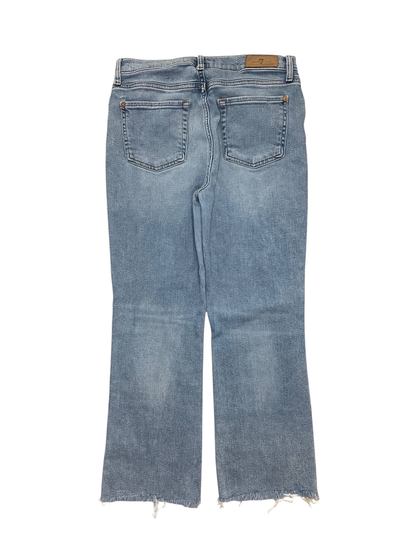 Jeans Boot Cut By 7 For All Mankind In Blue Denim, Size:8