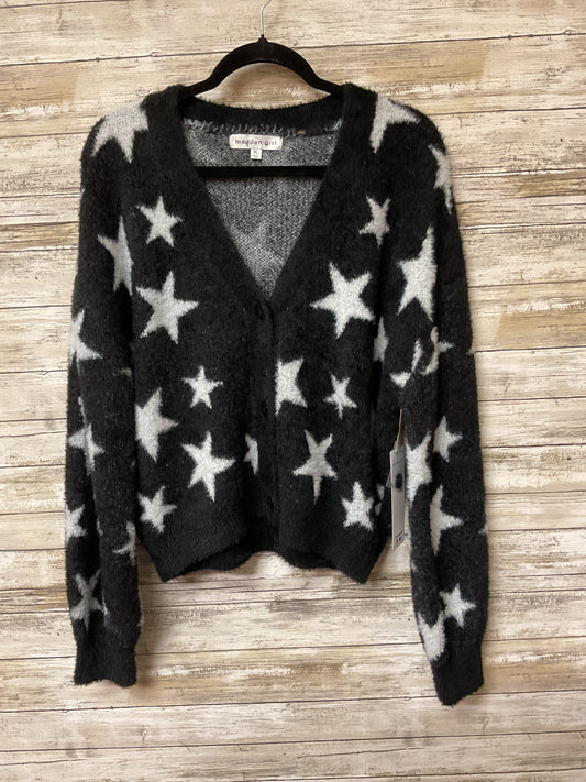 Sweater Cardigan By Madden Girl In Black & Grey, Size:Xl