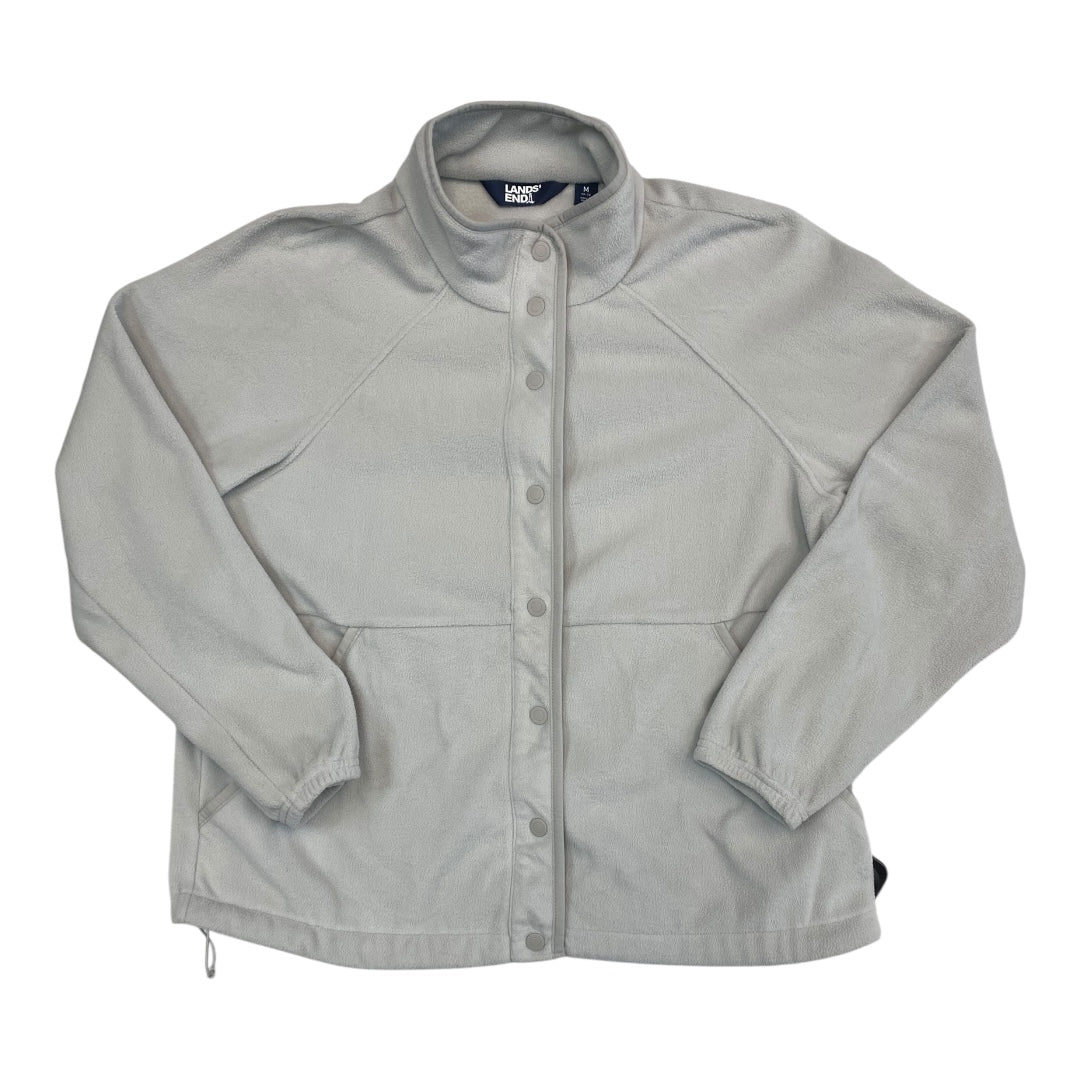 Jacket Fleece By Lands End In Grey, Size:M