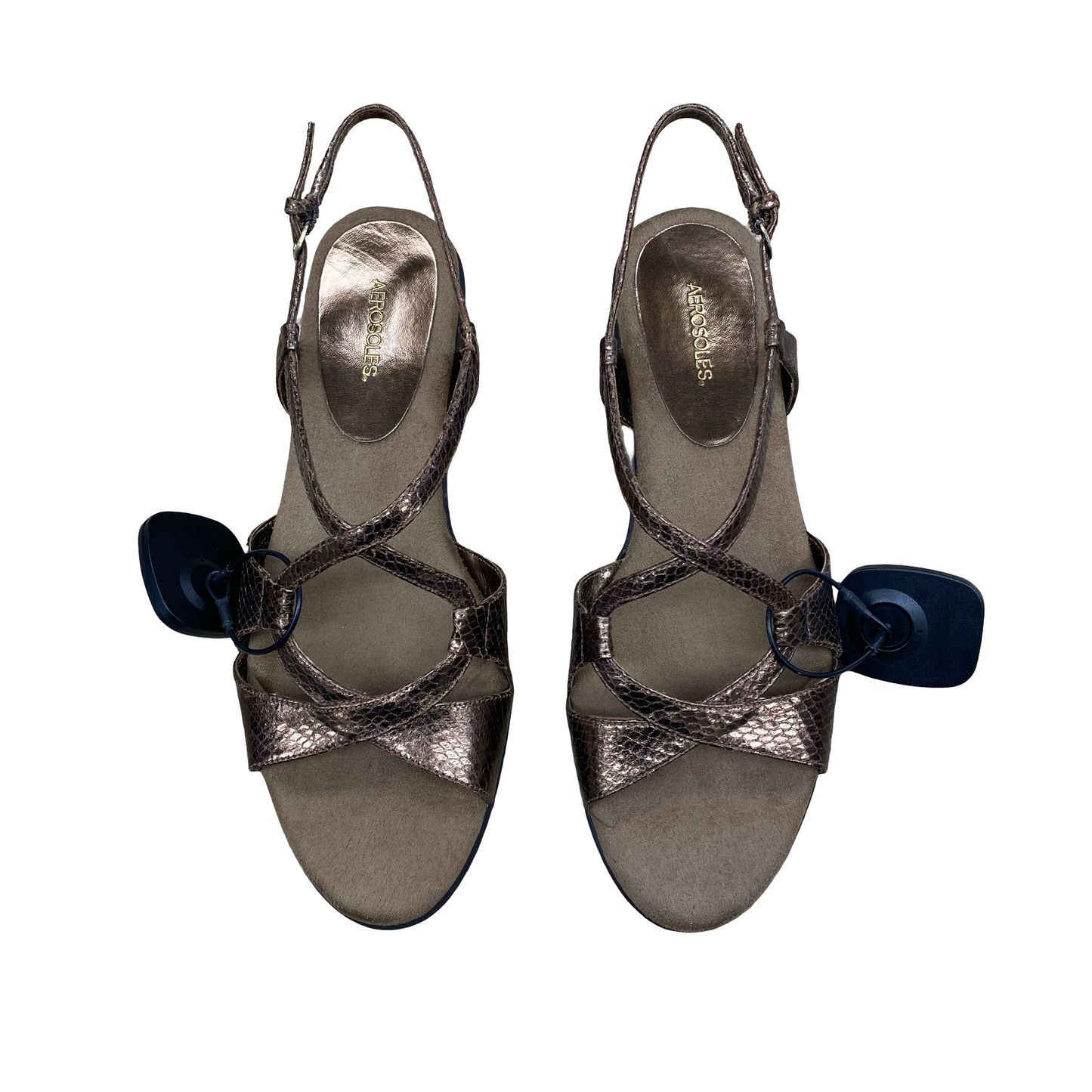 Sandals Flats By Aerosoles In Bronze, Size:8.5