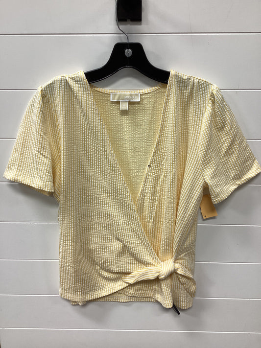 Top Ss By Michael By Michael Kors In Yellow, Size:Xs