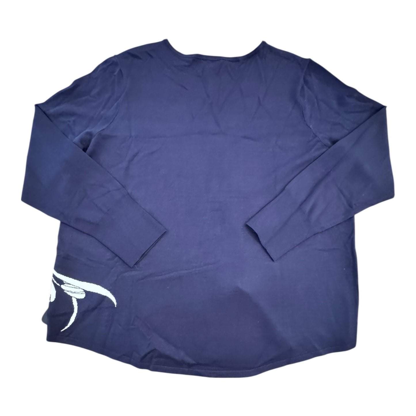 Sweater By Chicos In Blue & White, Size:1X