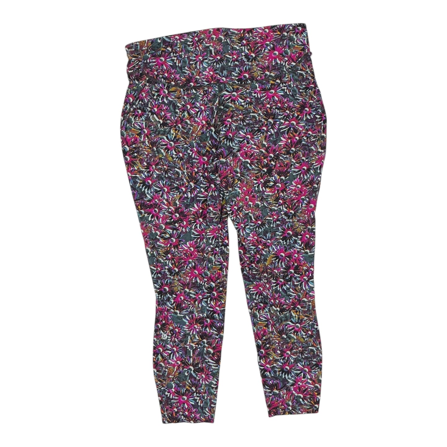 Athletic Leggings Capris By Lululemon In Floral Print, Size:L