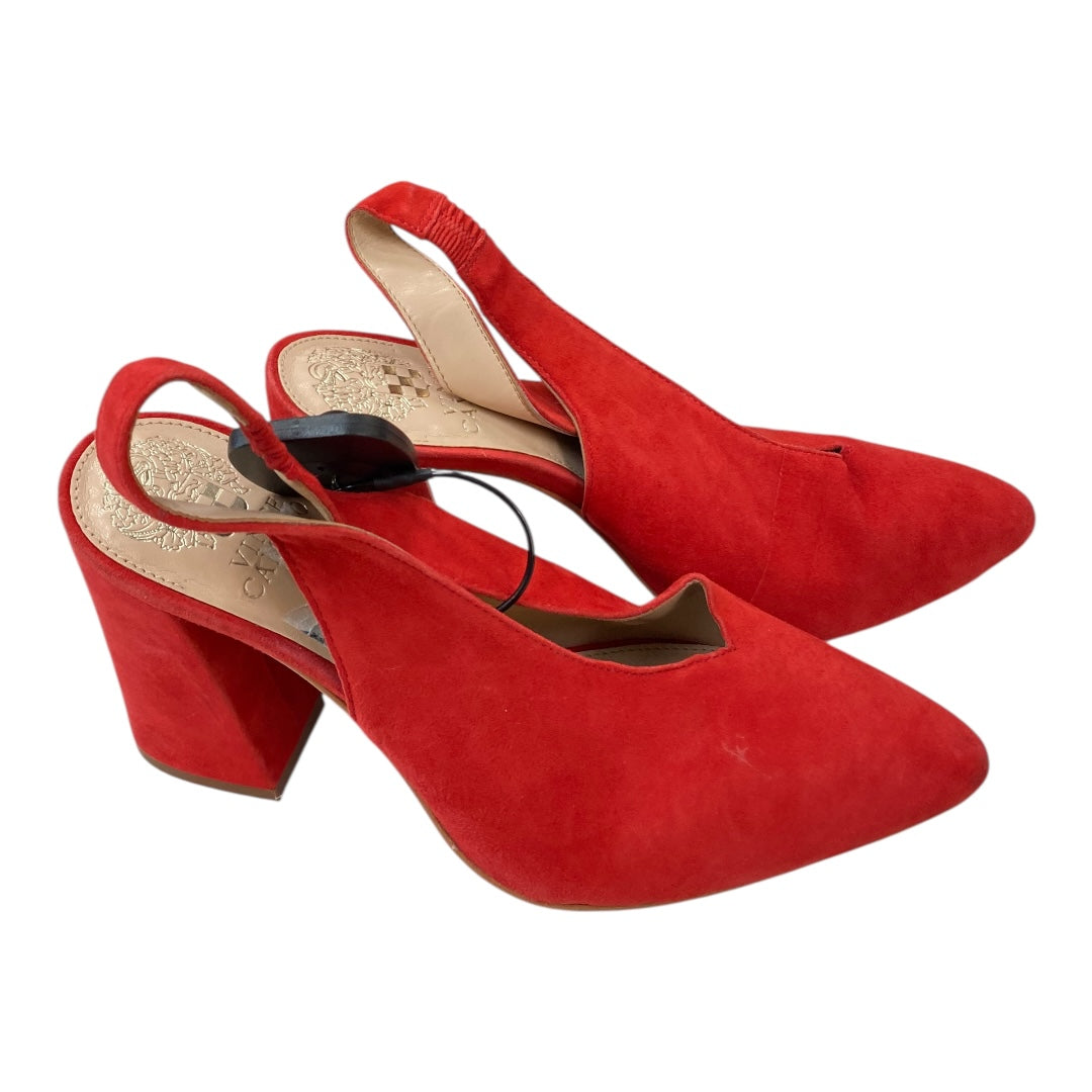 Shoes Heels Block By Vince Camuto In Red, Size:7