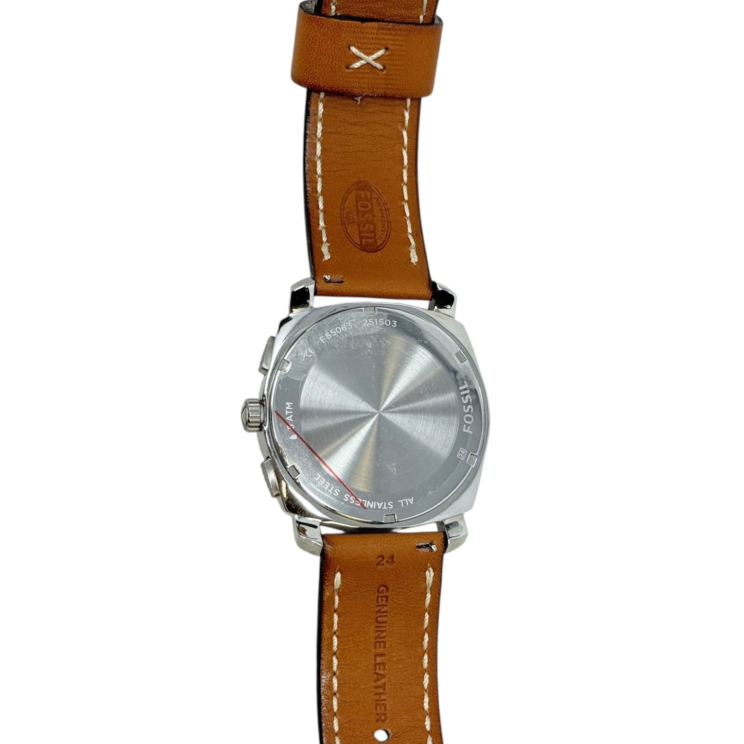 Machine Chronograph FS5063 Leather Strap Watch By Fossil