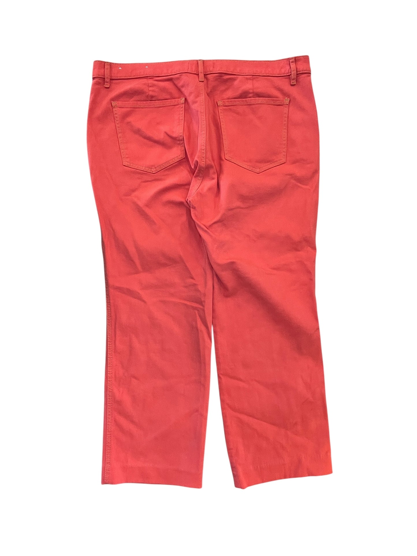 Jeans Cropped By Loft In Pink Denim, Size:Xl