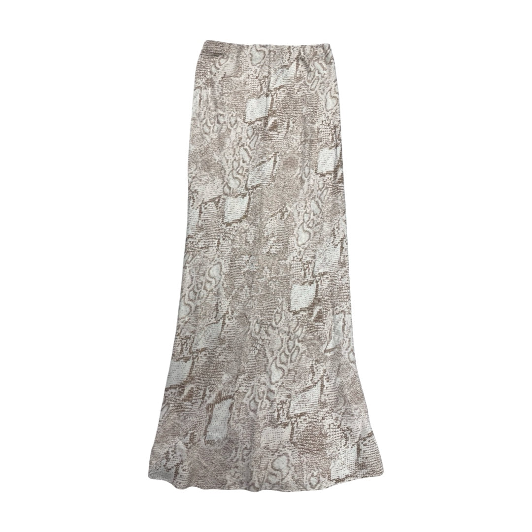 Skirt Maxi By Anthropologie In Tan & White, Size:Xs