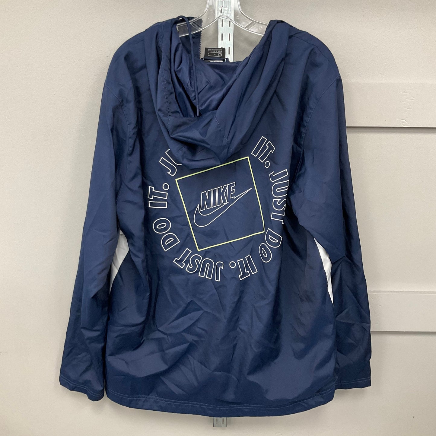 Jacket Windbreaker By Nike Apparel In Navy, Size:L