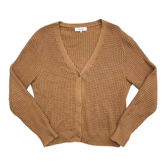Sweater Cardigan By John + Jenn In Tan, Size:L