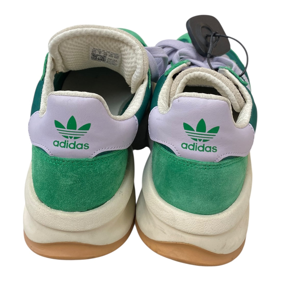 Shoes Athletic By Adidas In Green & Tan, Size:7.5