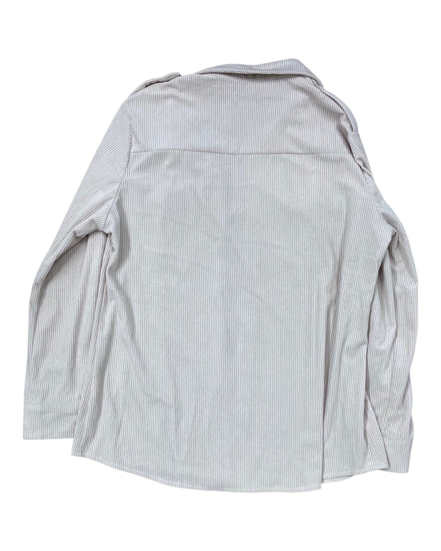 Blouse Ls By Clothes Mentor In Tan, Size:L