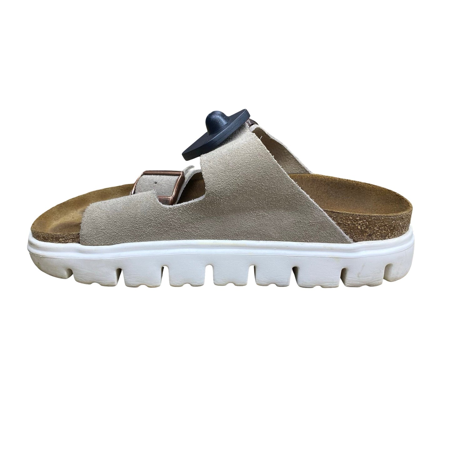 Sandals Designer By Birkenstock In Taupe, Size:7