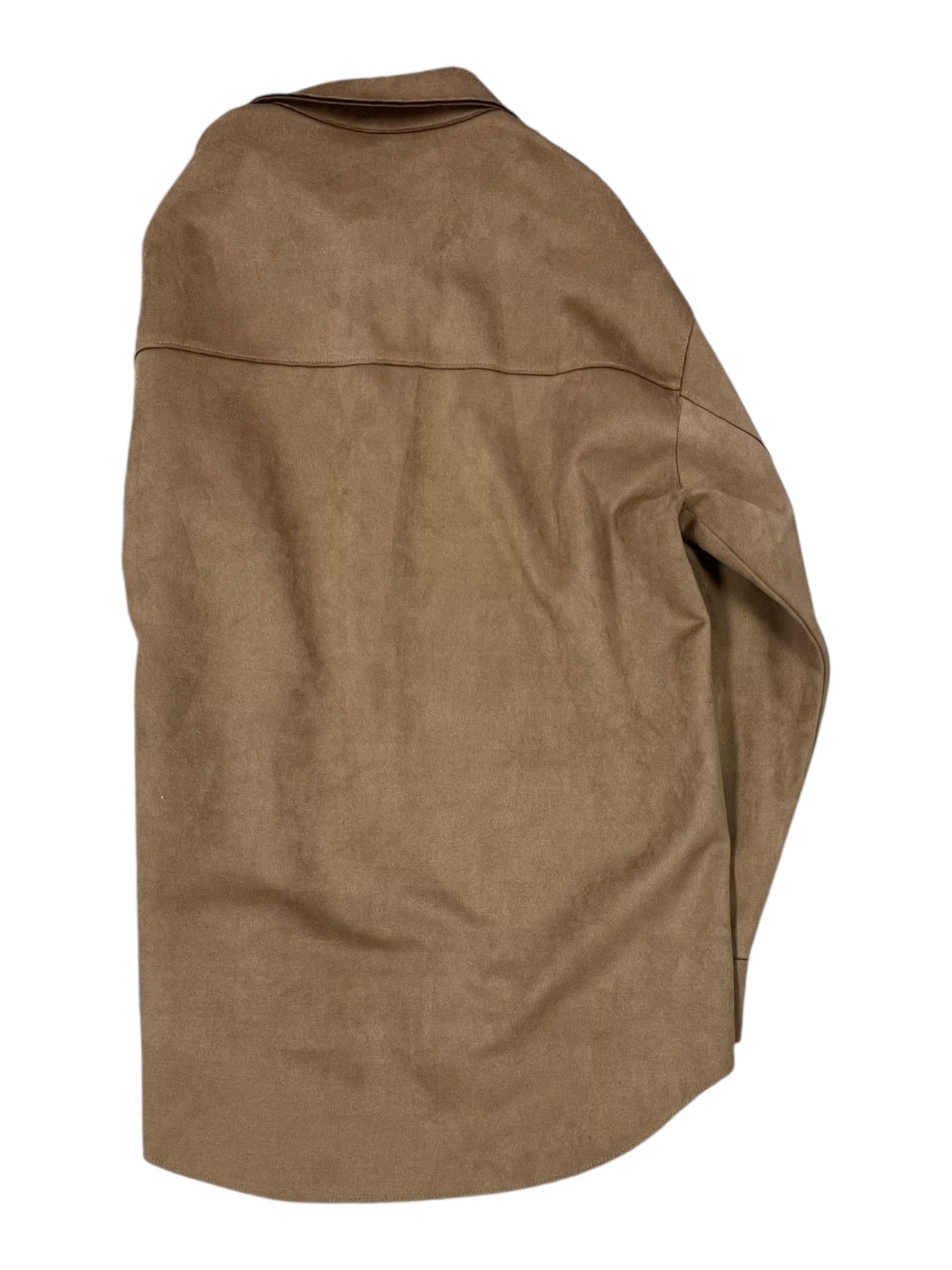 Jacket Faux Fur & Sherpa By Well Worn In Brown, Size:S