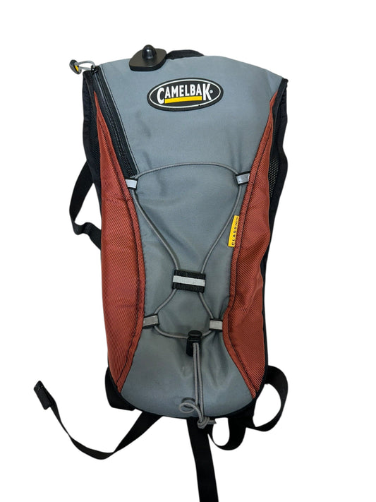 Backpack By Clothes Mentor In Grey & Orange, Size:Small