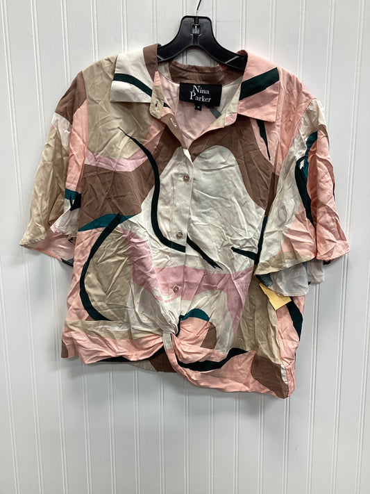 Top Ss By Cmc In Pink & Tan, Size:1X