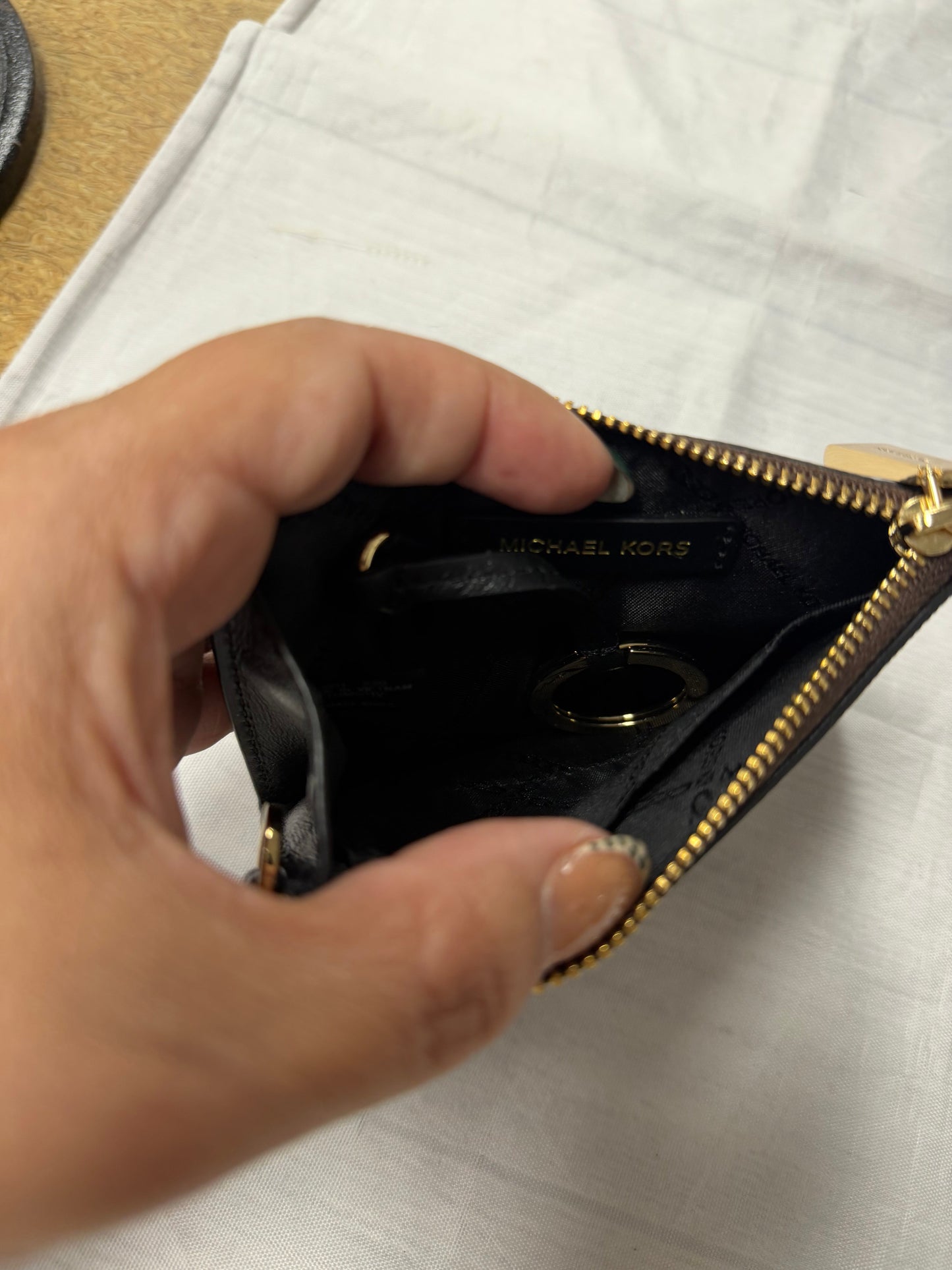 Coin Purse Designer By Michael Kors In Brown, Size:Small