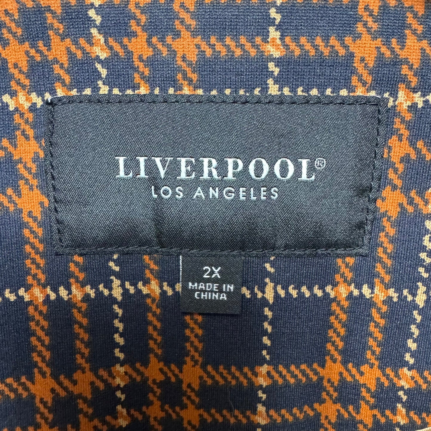 Jacket Other By Liverpool In Plaid Pattern, Size: 2X