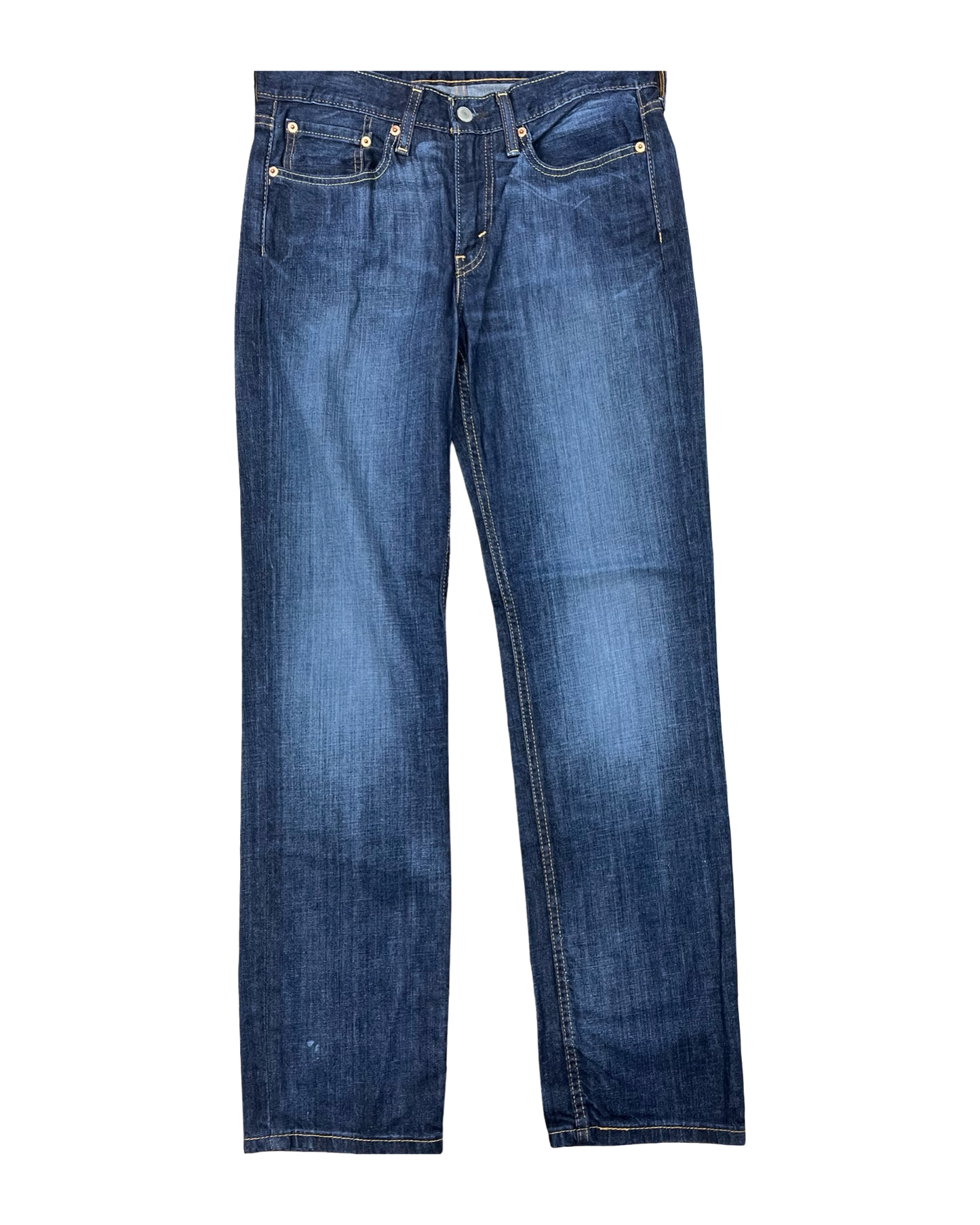 Jeans Straight By Levis In Blue Denim, Size:12
