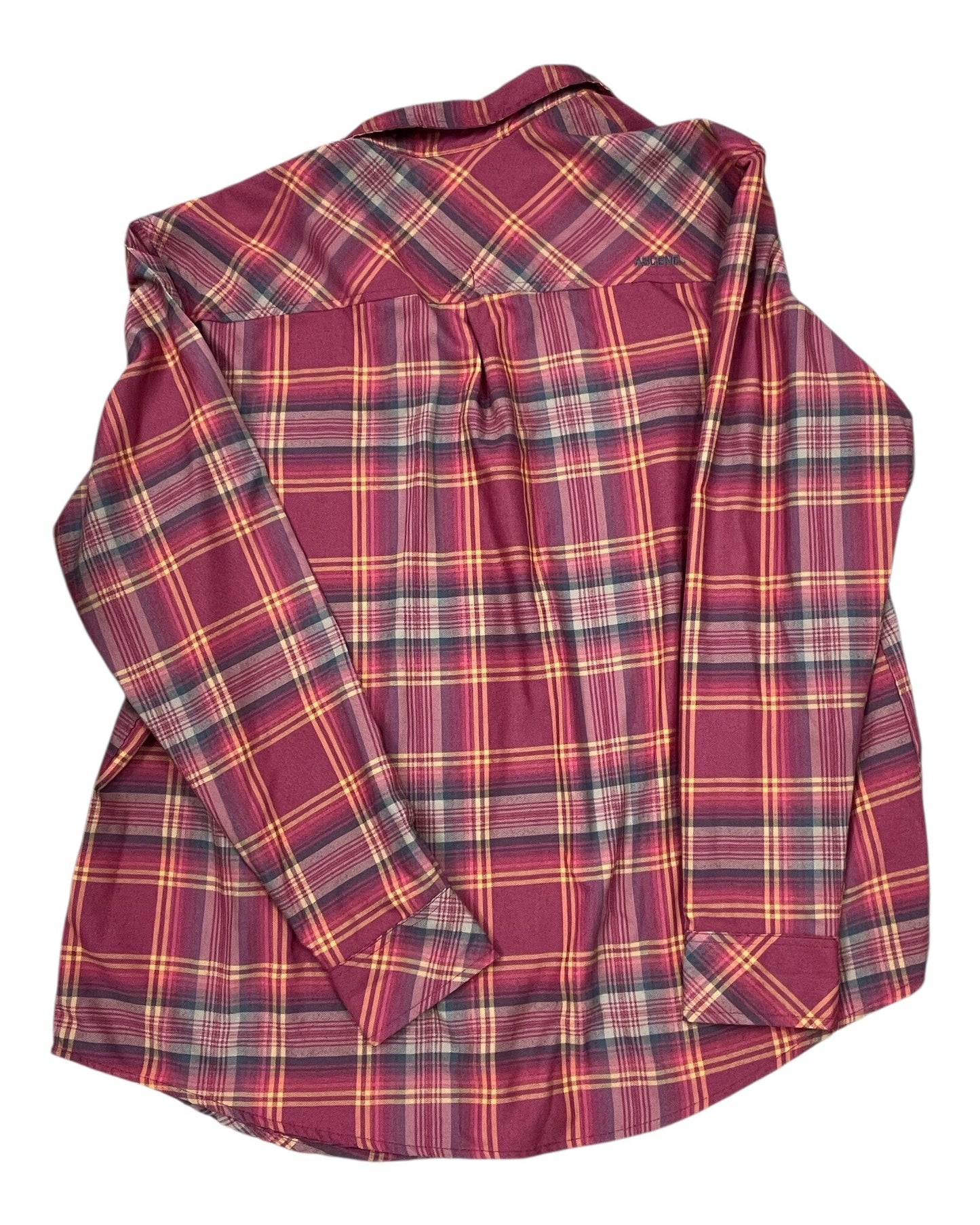 Blouse Ls By Clothes Mentor In Red & Yellow, Size:1X