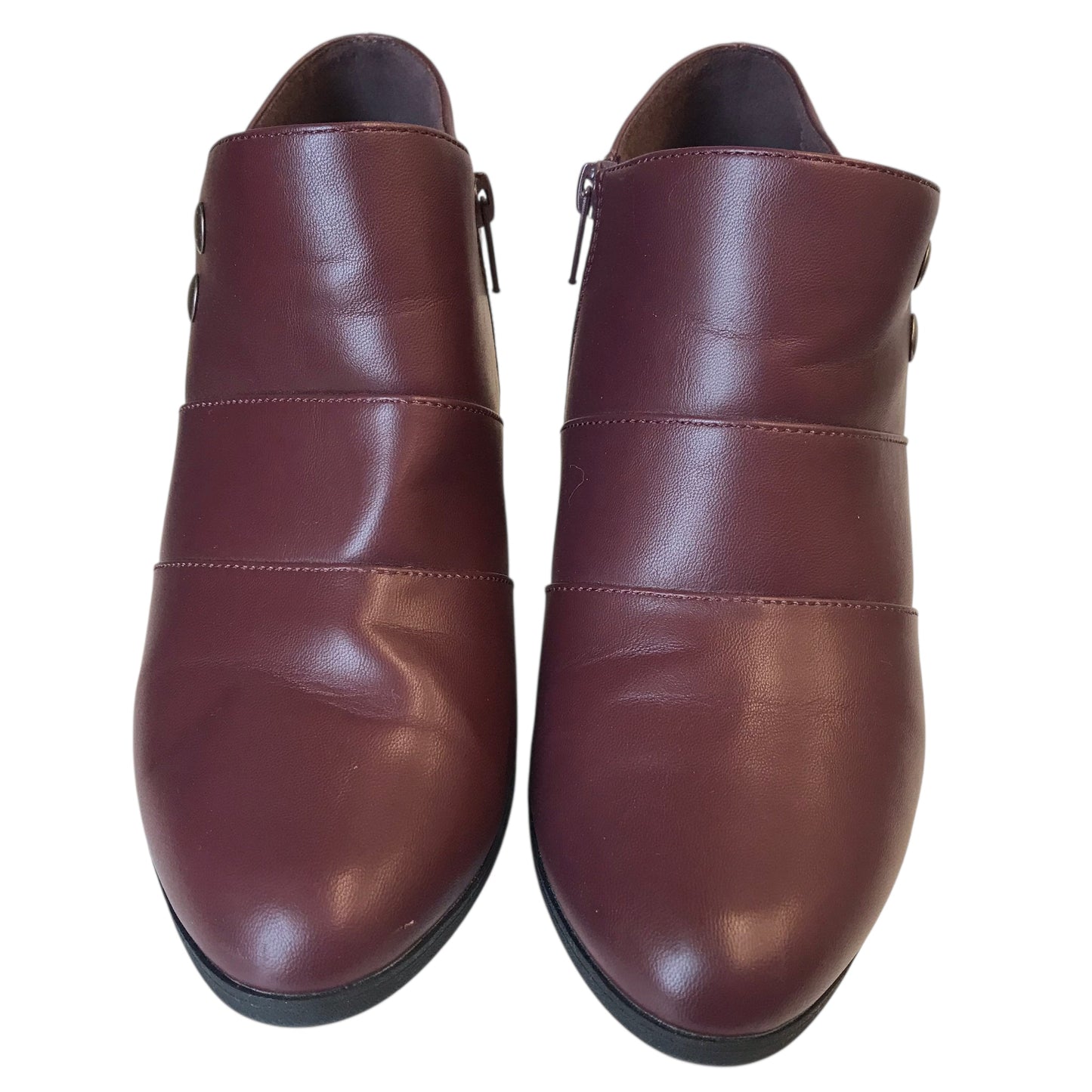 Boots Ankle Heels By Easy Street In Maroon, Size:9