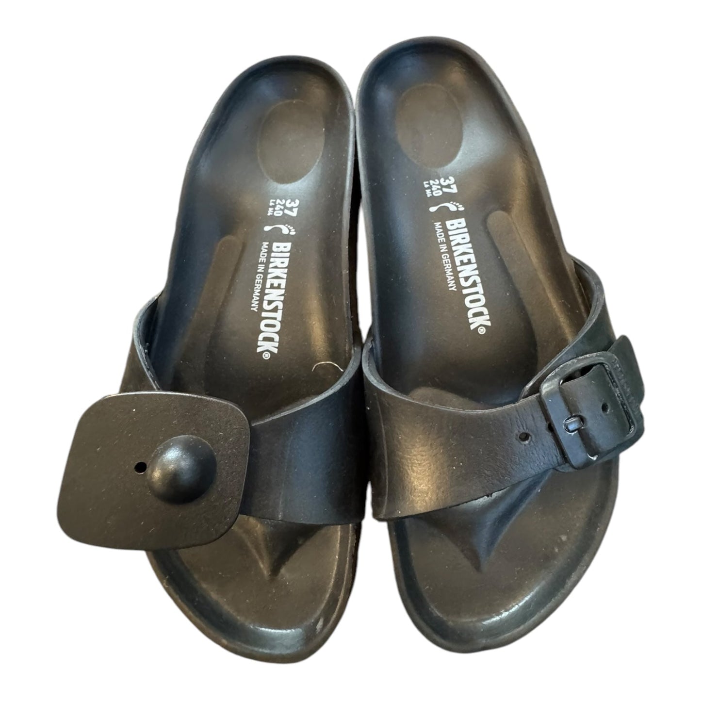 Sandals Designer By Birkenstock In Black, Size:6.5