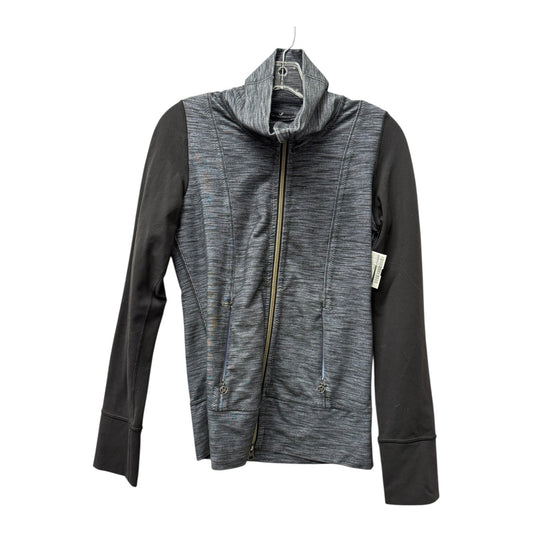 Athletic Jacket By Lululemon In Black & Blue, Size:S