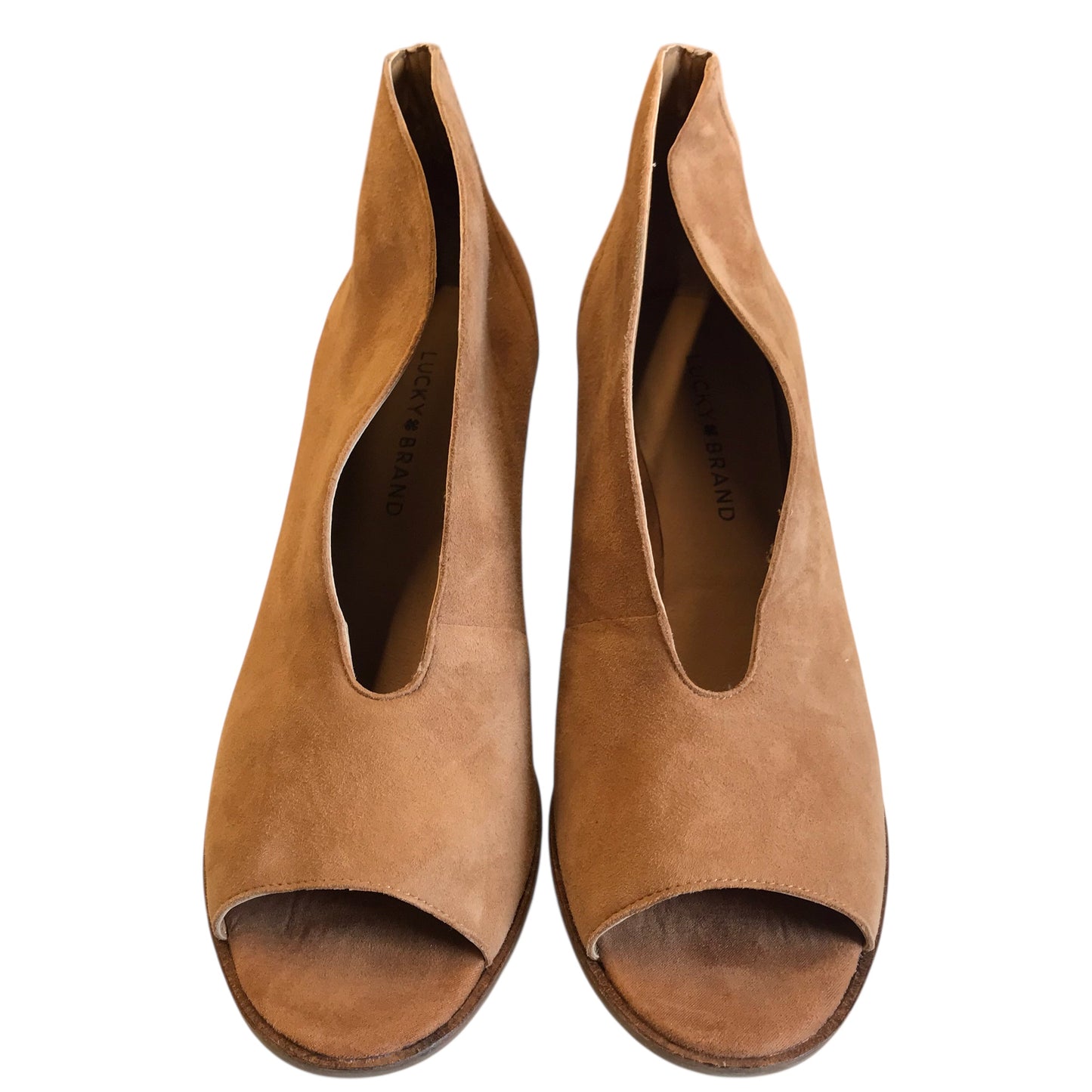 Boots Ankle Heels By Lucky Brand In Tan, Size:9.5