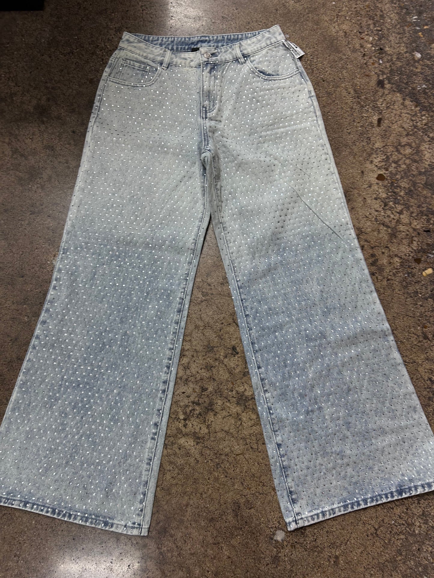 Jeans Wide Leg By Akira In Blue Denim, Size:M