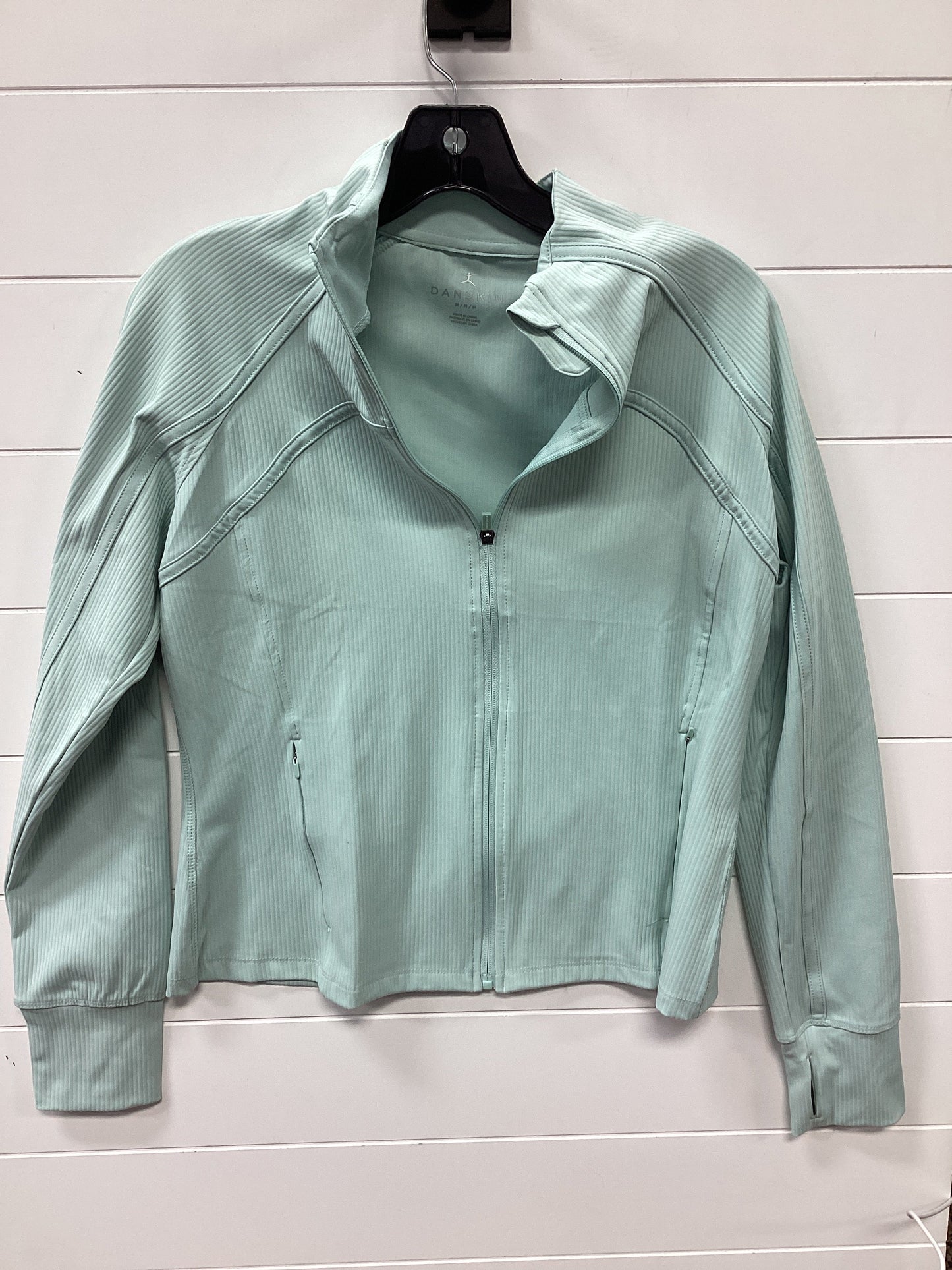 Athletic Jacket By Danskin In Green, Size:M