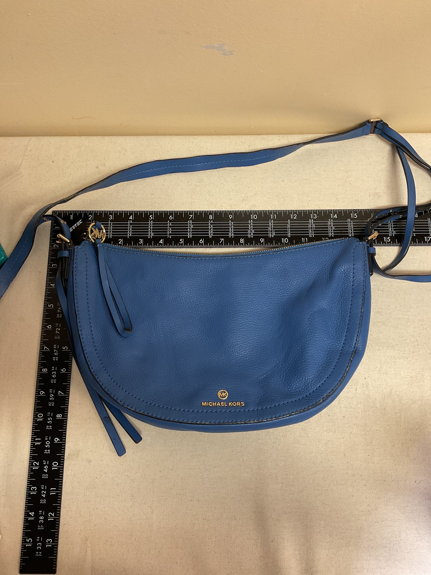 Handbag Designer By Michael Kors In Blue, Size:Medium