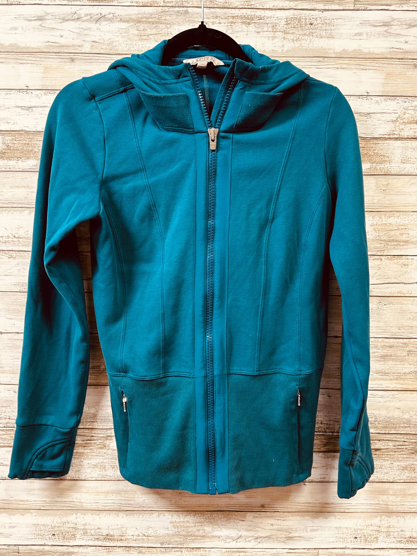Athletic Jacket By Athleta In Teal, Size:S
