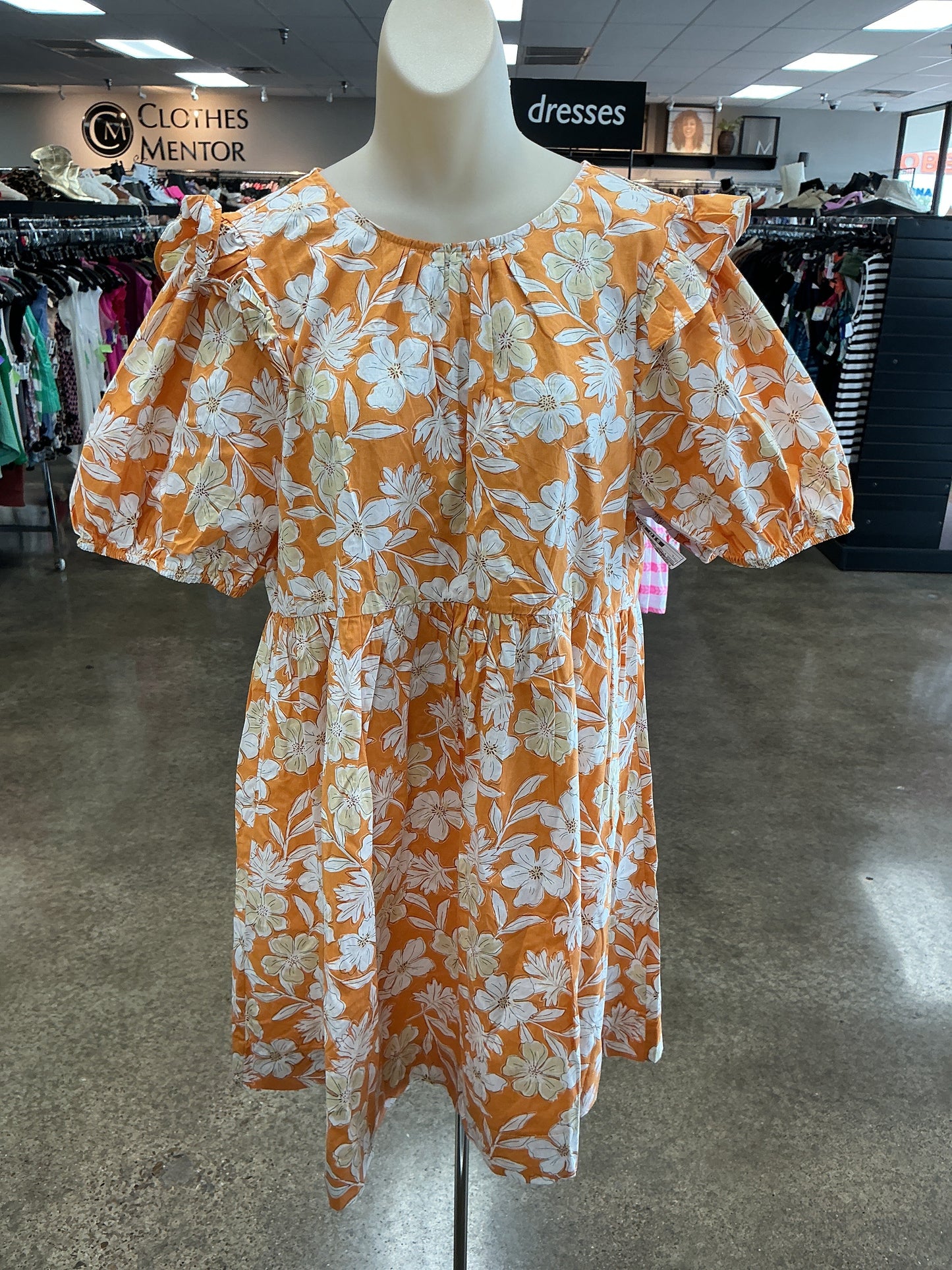 Dress Casual Short By Umgee In Orange & Tan, Size:L