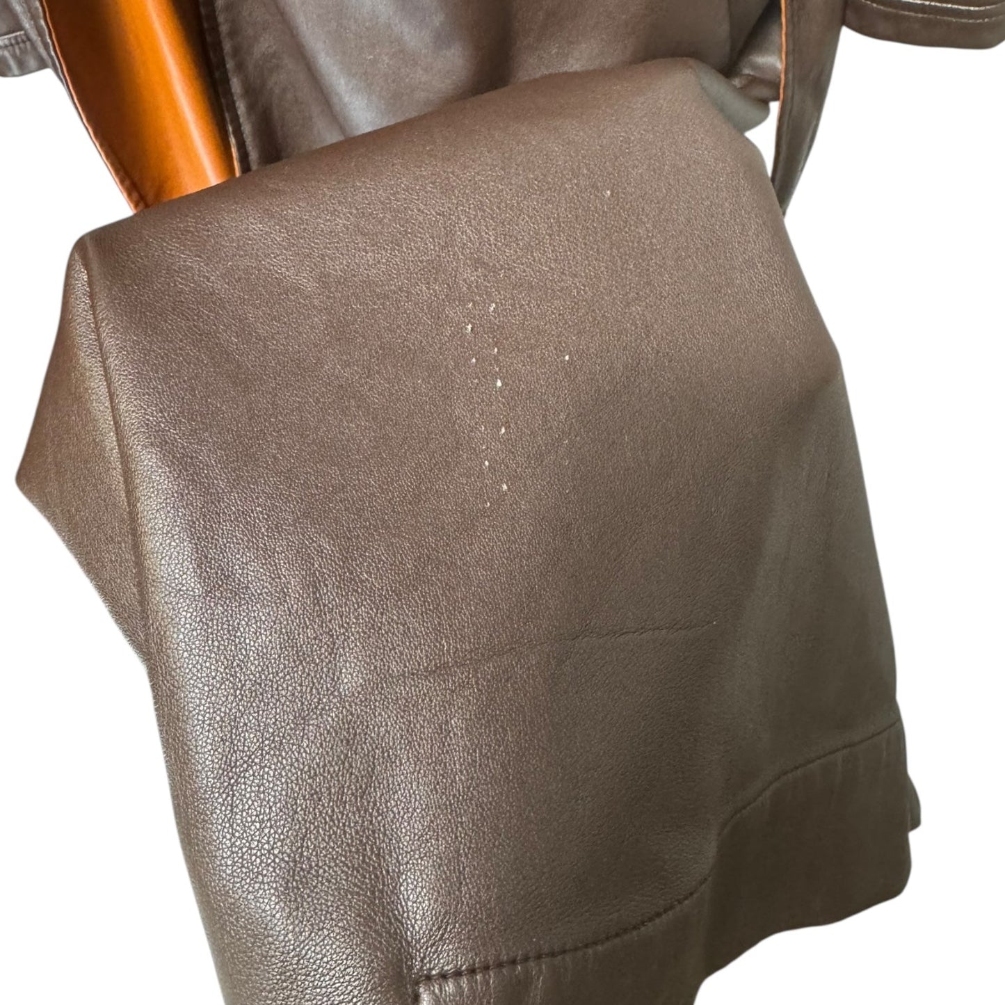 Vegan Leather Belted Trench Coat Designer By Derek Lam In Brown, Size: Xs