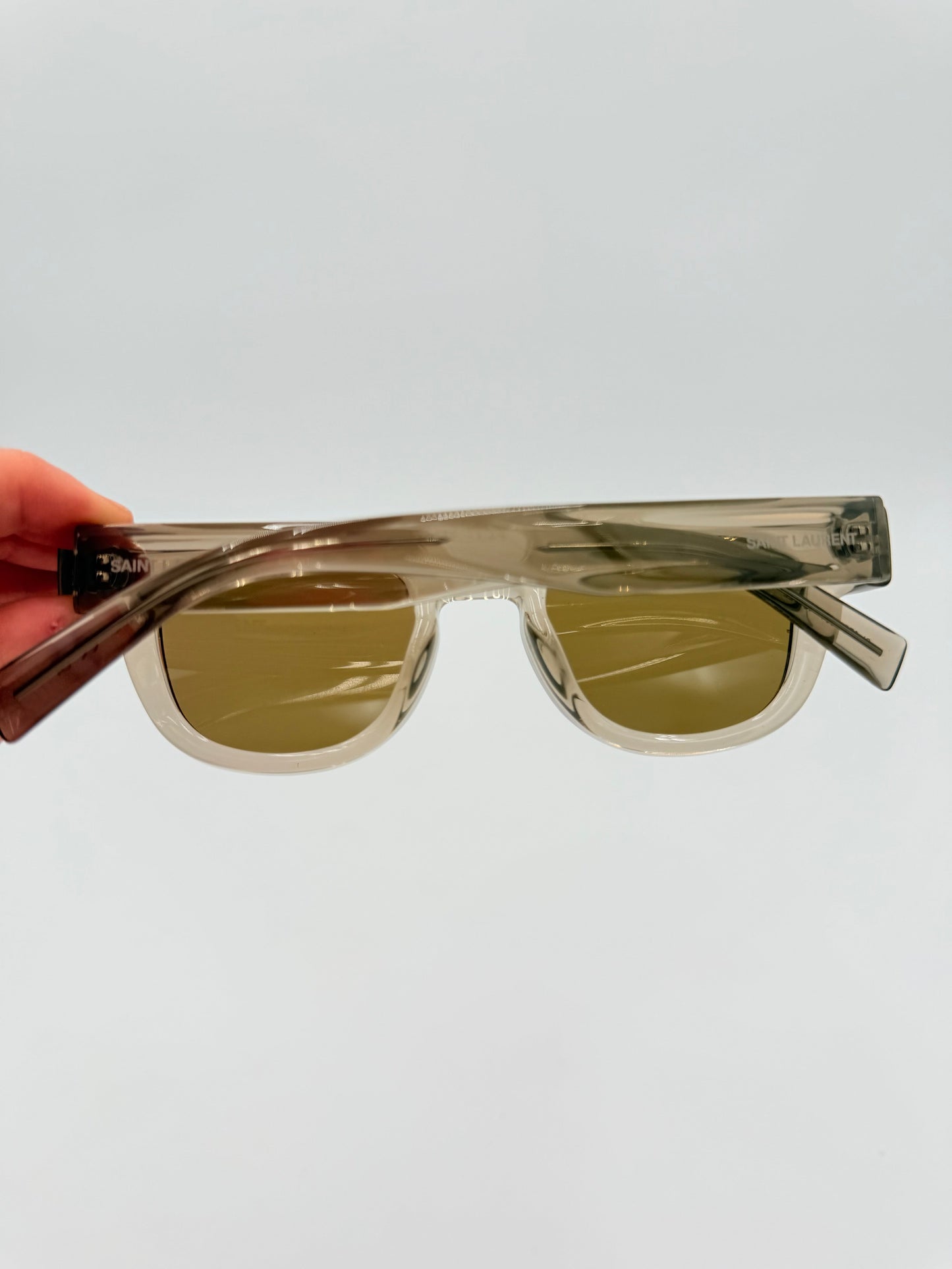Sunglasses Luxury Designer By Yves Saint Laurent In Beige