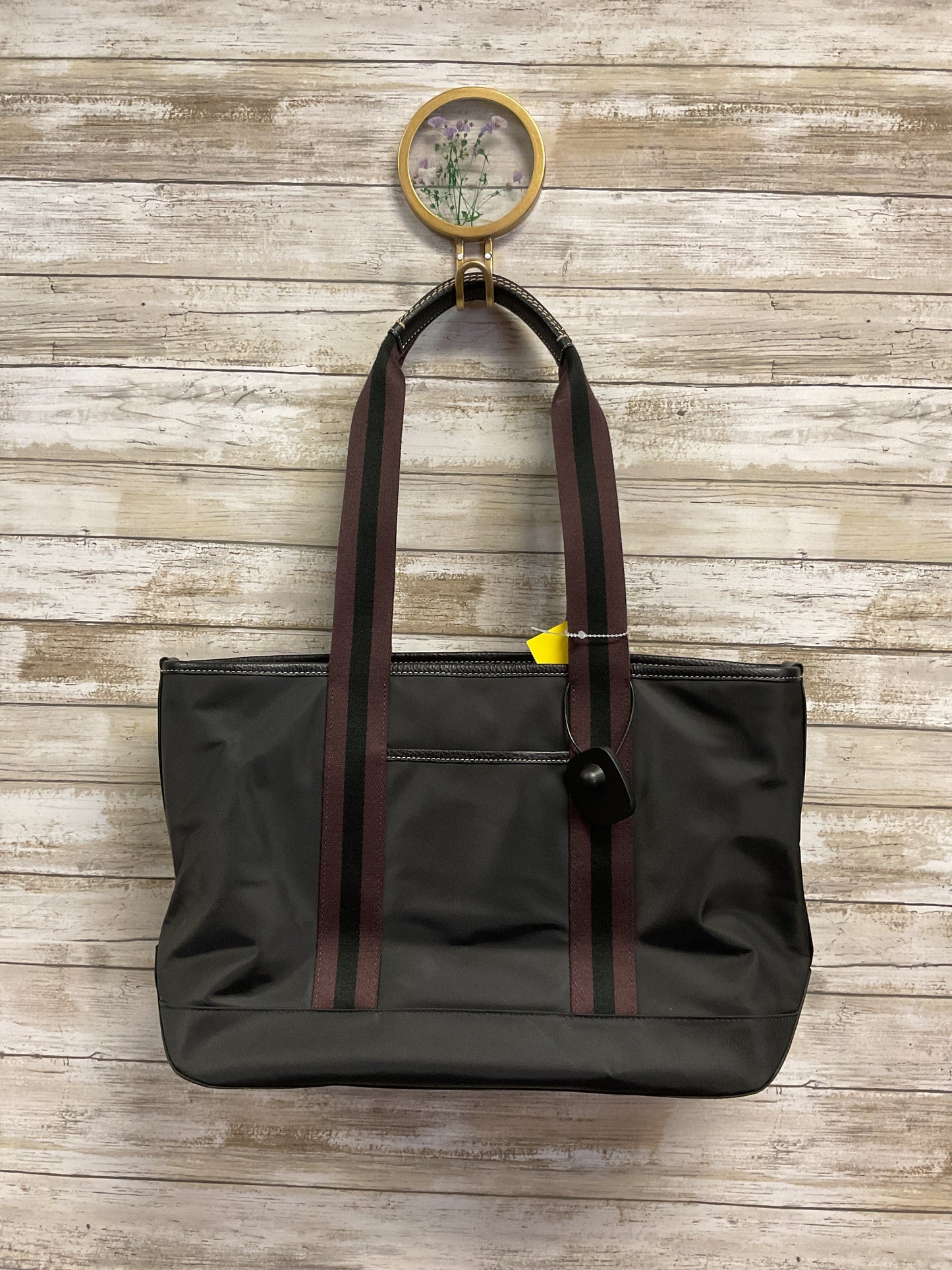 Tote Designer By Coach In Black & Purple, Size:Medium