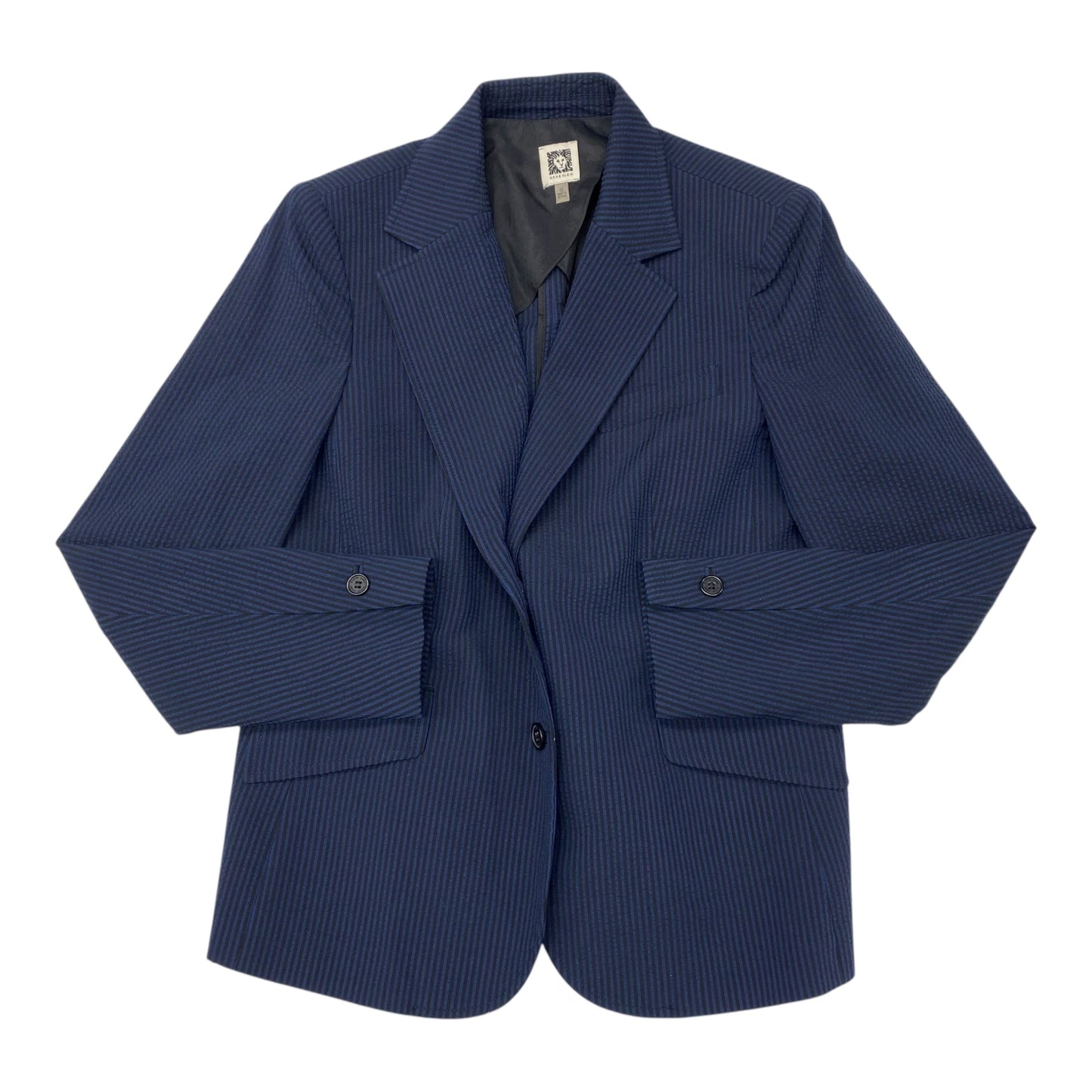 Blazer By Anne Klein In Black & Blue, Size:12