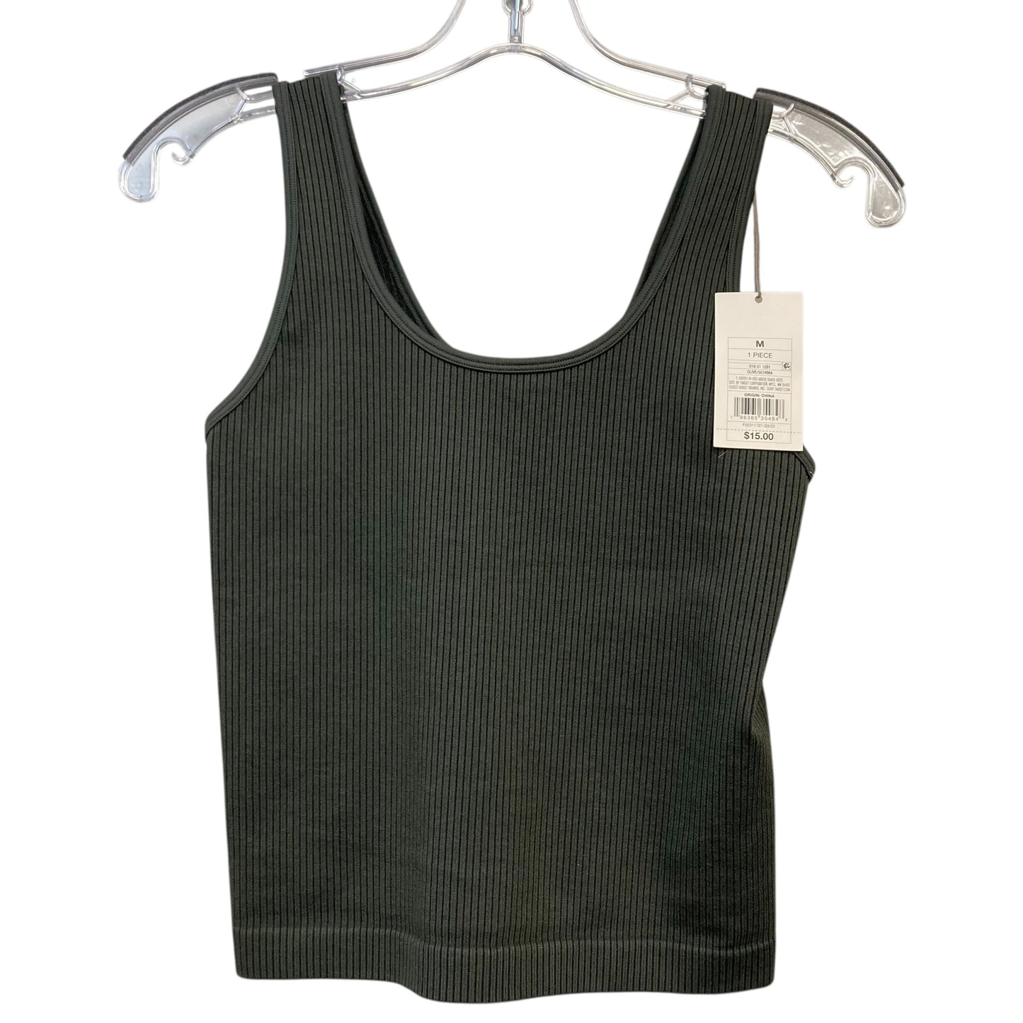 Top Sleeveless Basic By A New Day In Green, Size:M