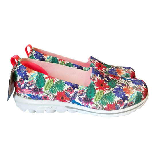 Shoes Flats By Skechers In Floral Print, Size:6.5
