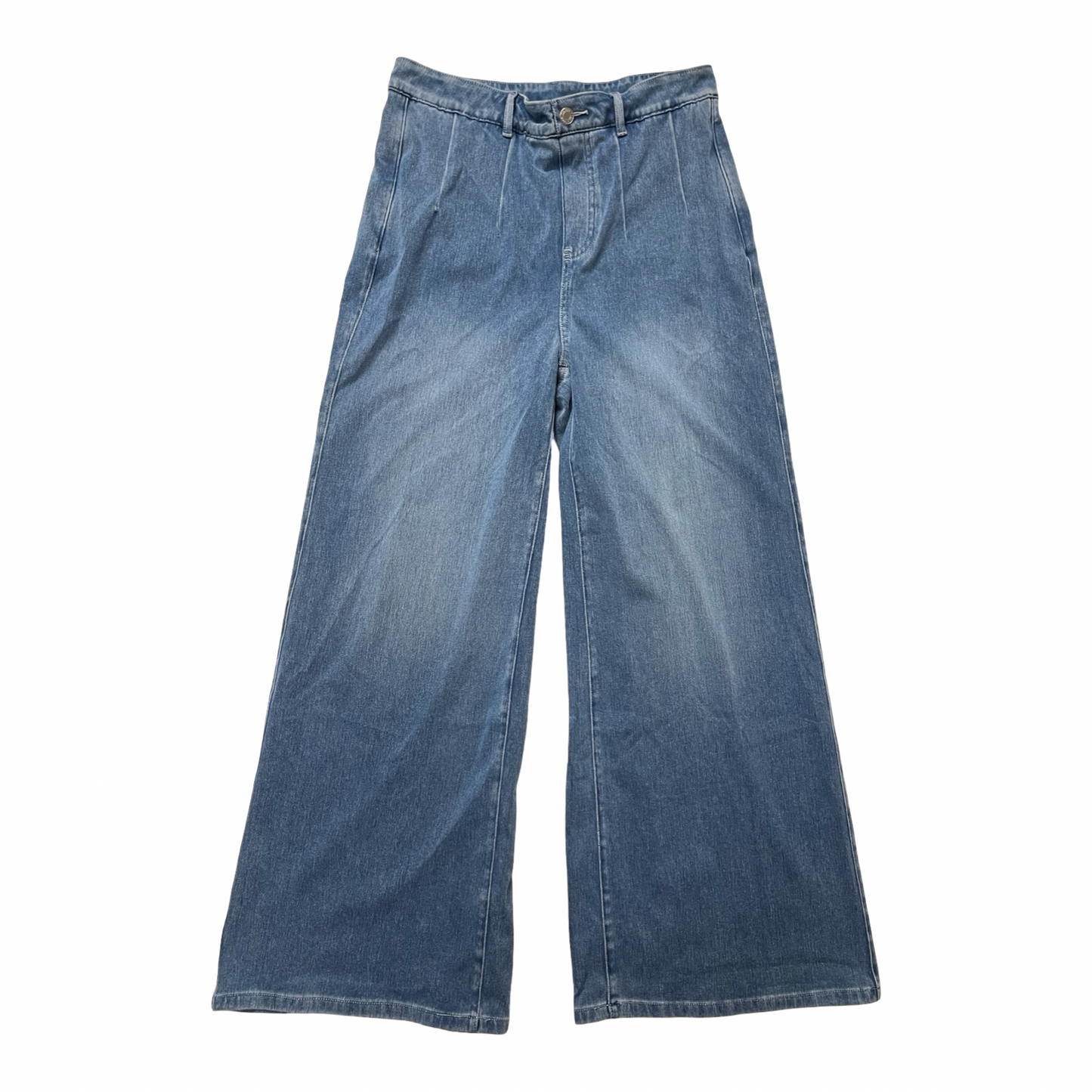 Jeans Wide Leg By Halara In Blue Denim, Size:L